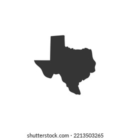 Texas Icon Silhouette Illustration. Map Vector Graphic Pictogram Symbol Clip Art. Doodle Sketch Black Sign.