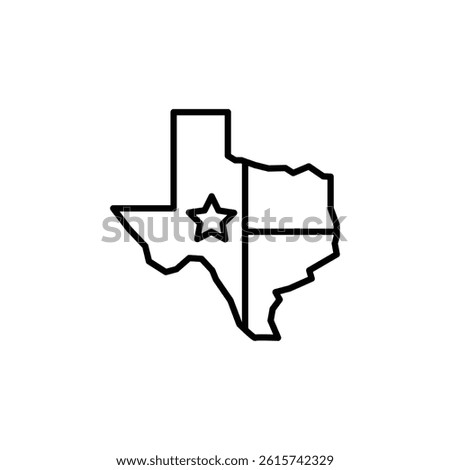 Texas icon. Simple Texas state outline icon for social media, app, and web design. Vector illustration