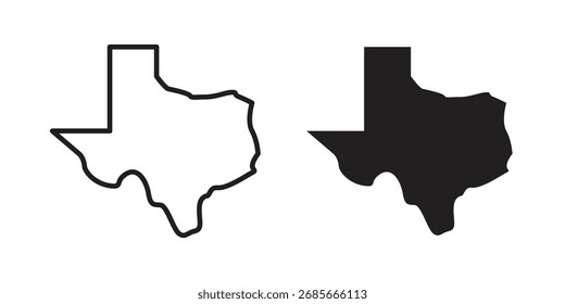 Símbolo de vetor simples do ícone do Texas