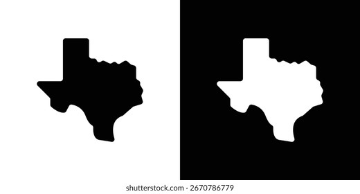 Texas icon symbol collection. Flat vector stock illustration.