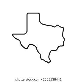 Texas icon vector isolated on white background.