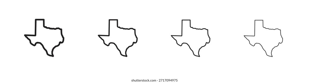 Ícone do Texas. Pictogramas isolados por vetor.