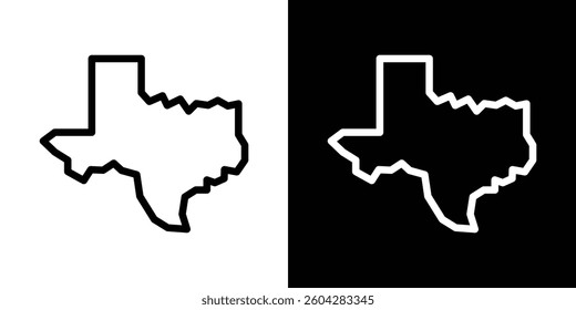 Texas icons vectors set in stroke line style.