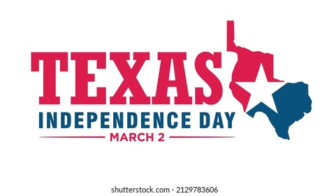 Día de la Independencia de Texas. 2 de marzo. Diseño de pancartas y afiches. Ilustración vectorial.