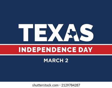 Texas Independence Day. 2nd March. Banner and Poster Design. Vector Illustration.