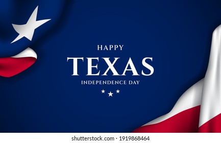 Texas Independence Day Background. Banner, Poster, Greeting Card. Vector Illustration.