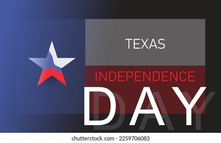 Antecedentes del Día de la Independencia de Texas. Cartel, afiche, ilustración vectorial.