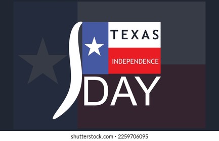 Antecedentes del Día de la Independencia de Texas. Cartel, afiche, ilustración vectorial.