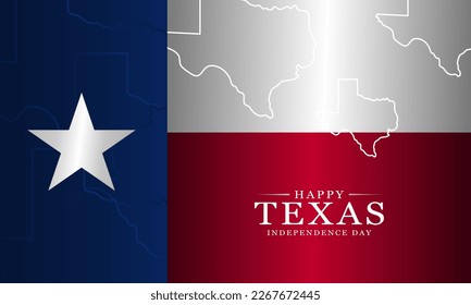 Antecedentes del Día de la Independencia de Texas. Cartel, afiche, tarjeta de felicitación. Ilustración vectorial.