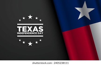 Texas Independence Day Background Design. Banner, Poster, Greeting Card. Vector Illustration.