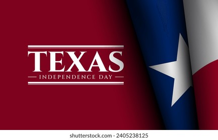 Texas Independence Day Background Design. Banner, Poster, Greeting Card. Vector Illustration.