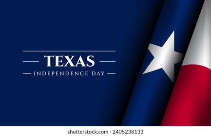 Texas Independence Day Background Design. Banner, Poster, Greeting Card. Vector Illustration.