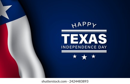 Texas Independence Day Background Design. Banner, Poster, Greeting Card. Vector Illustration.