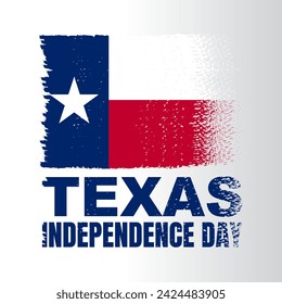 Texas Independence Day Background Design. Banner, Poster, Greeting Card. Vector Illustration.