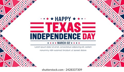 Texas Independence Day background with Texas flag. Texas Independence Day Freedom holiday in United States and celebrated annually in March.