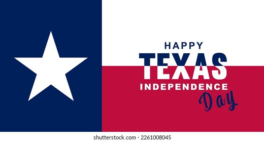 Antecedentes del Día de la Independencia de Texas. Adecuado para carteles, afiches, tarjetas de felicitación. Ilustración vectorial.
