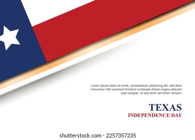 Antecedentes del Día de la Independencia de Texas. Ilustración vectorial.