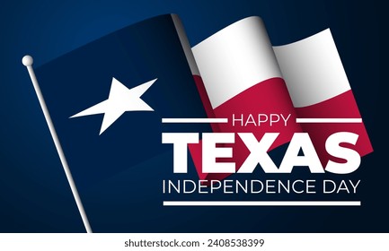 Texas Independence Day Background vector illustration