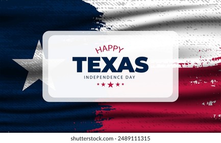 Texas Independence Day Background vector illustration