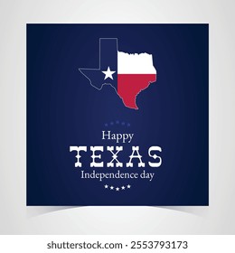 Texas Independence Day Banner. Happy Texas Independence Day March 2nd Background Template. Freedom Holiday Banner With Texas Flag Red and Blue Background for Website, Header, Cover, invitation card