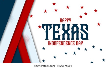 Texas Independence Day Is The Celebration Of The Adoption Of The Texas Declaration Of Independence On March 2, 1836. Lone Star Flag.Design For Poster, Card, Banner, Background. Vector.