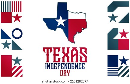 Texas Independence Day Is The Celebration Of The Adoption Of The Texas Declaration Of Independence On March 2, 1836. Lone Star Flag.Design For Poster, Card, Banner, Background. Vector.