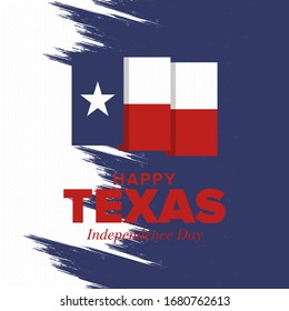 Texas Independence Day. Freedom holiday in Unites States, celebrated annual in March. Lone star flag. Texas flag. Patriotic sign and elements. Poster, card, banner and background. Vector illustration