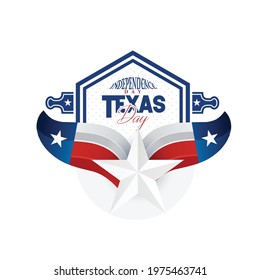 Texas Independence Day. Freedom holiday celebration in Unites States,, A star flag banner background