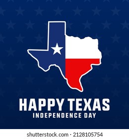 texas independence day march 2nd modern creative banner, sign, design concept, social media post, template with texas flag on a red and blue american abstract background 