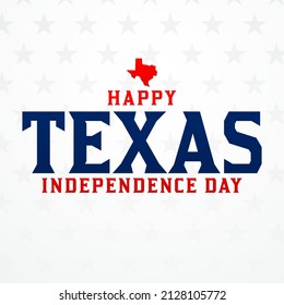 texas independence day march 2nd modern creative banner, sign, design concept, social media post, template with texas flag on a red and blue american abstract background 