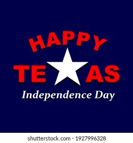 Texas Independence Day Teks Vector