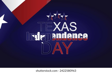 Texas Independence Day Unique Text Design