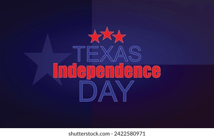 Texas Independence Day Unique Text Design