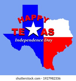 día de independencia de texas vector azul