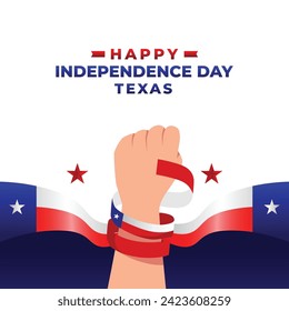 Texas independence day vector design template