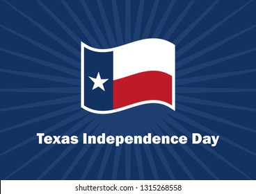 Texas Independence Day vector. Texas flag vector illustration. March 2, 2019. Important day