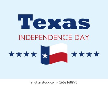 Texas Independence Day vector. Texas flag vector illustration. Texas Independence Day Poster, March 2. Important day