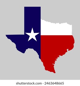 Texas island map. Vector Image