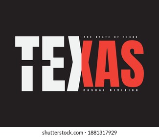 Texas letter graphic vector illustration, creative clothes, suitable for design of t-shirts, clothes, hoodies, printing products etc.
