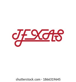 TEXAS letter logo design vector on white background 