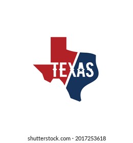 Texas logo design. Lone Star and Texas Map Symbol. Lonestar Vector Illustration.