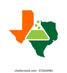 texas logo vector. laboratory logo. science and knowledge logo vector.