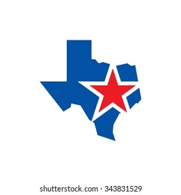 Texas Logo Vector. Lone Star Of Texas Logo Vector.