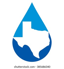 texas logo vector. water drop logo vector.