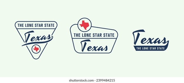 Texas - The Lone Star State. Texas state logo, label, poster. Vintage poster. Print for T-shirt, typography. Vector illustration