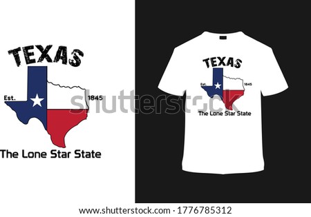 Texas the lone star state t shirt apparel clothing design vector, eps 10, fashion