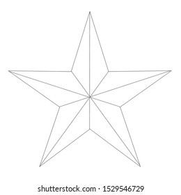 Texas lone star in white and black outline over a white background