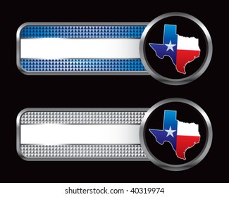 Texas lonestar state on striped banners