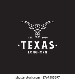 Texas Longhorn, Country Western Bull Cattle Vintage logo
