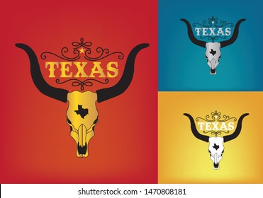 Texas longhorn logo design concept, Vector EPS